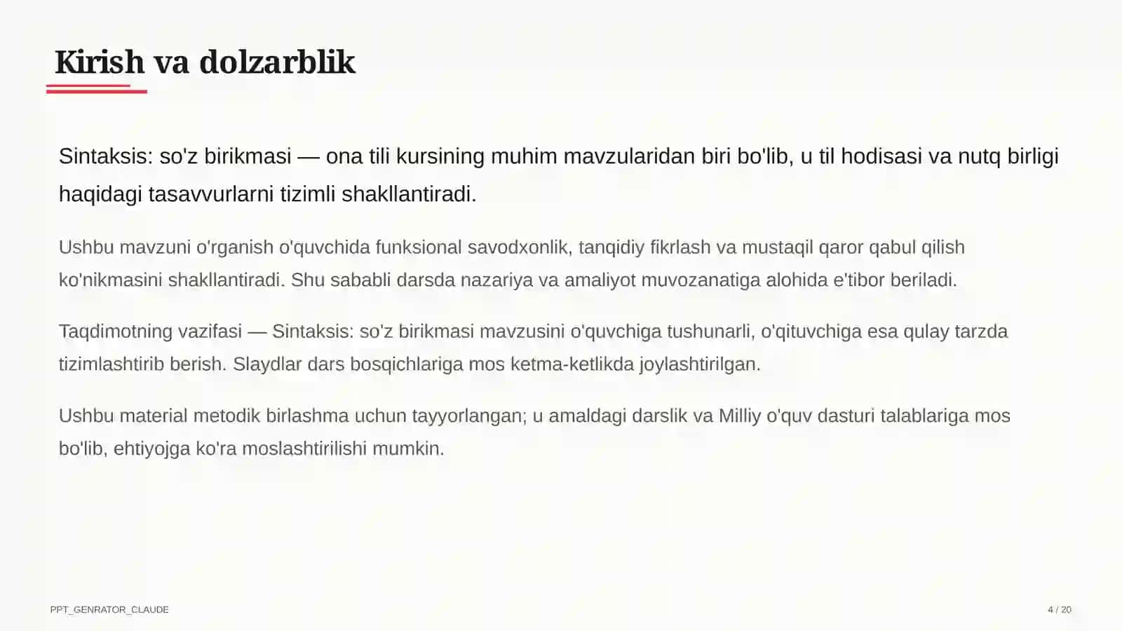 Sintaksis: so'z birikmasi (8-sinf) 4