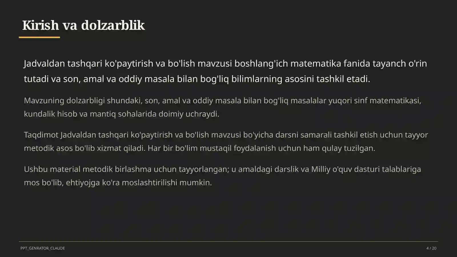 Ta'limiy maqsad: mavzu mohiyati va qoidalarini o'rgatish 4