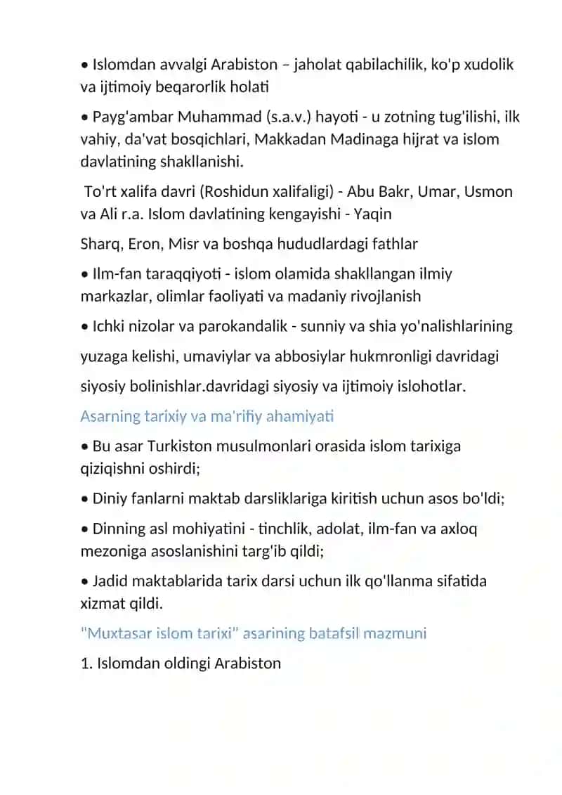 Muxtasar islom tarixi 4