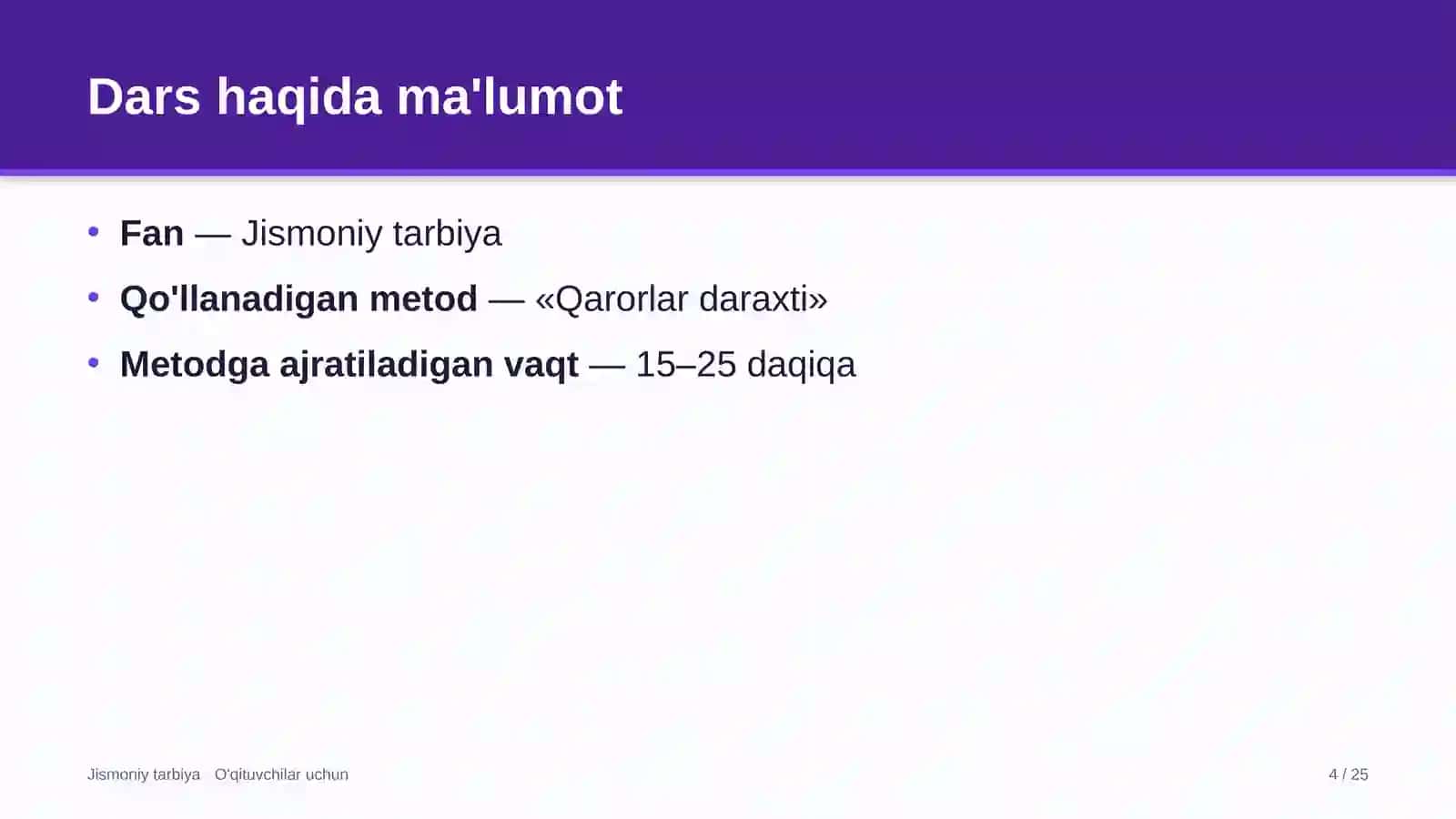jismoniy tarbiya darslarida qarorlar daraxti metodidan foydalanish 9284 4