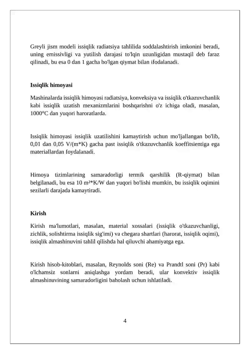 Mashinalarda issiqlik almashinuvi jarayonlarini hisoblash asoslari 4