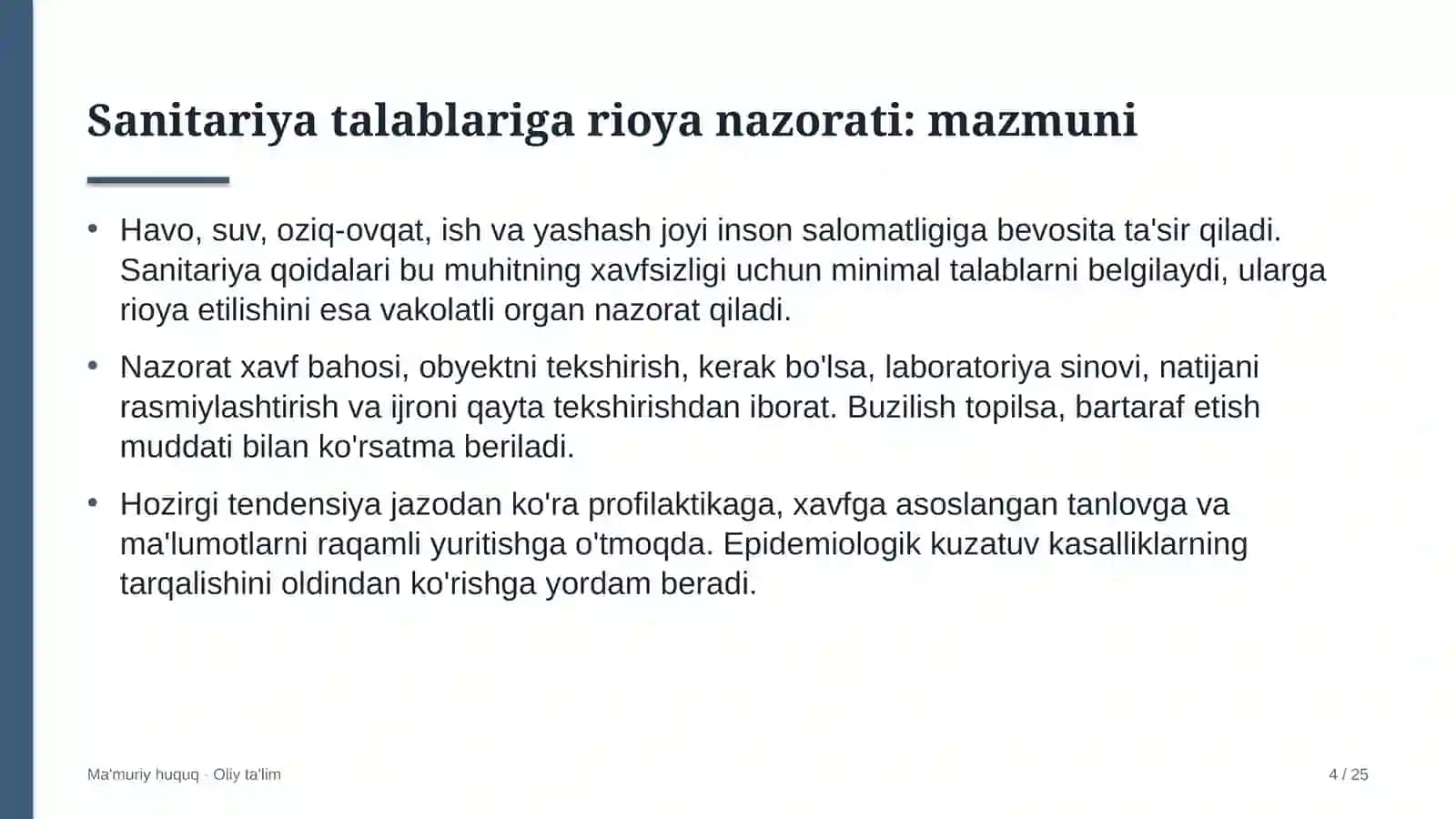 Dublyaj studiyalarida sanitariya qoidalari va normalariga rioya etilishini nazorat qilish 4