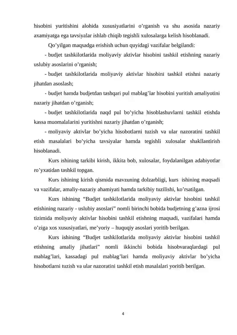 MOLIYAVIY AKTIVLAR NAZORATI BO’YICHA TEKSHIRUV NATIJALARINI UMUMLASHTRISH 4