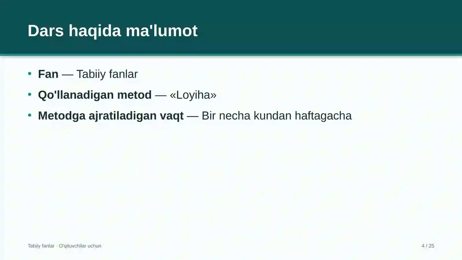 tabiiy fanlar darslarida loyiha metodidan foydalanish 1439 4