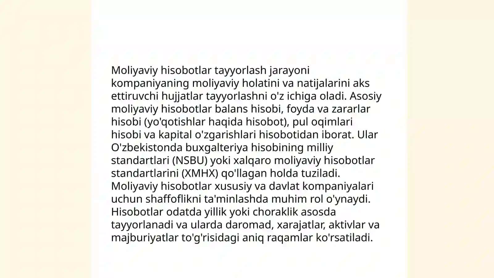 Yo'nalishlar kompleksinda buxgalteriya hisobatini yurgizish 4