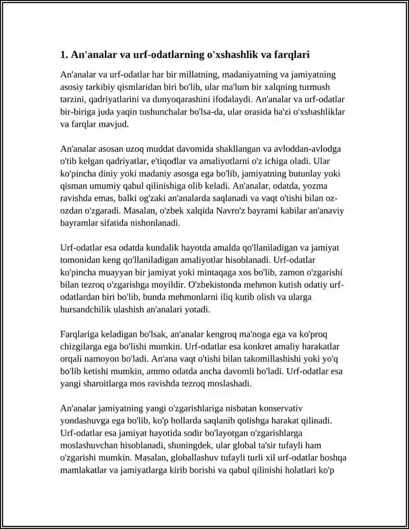 DUNYO XALQLARI MADANIYATIDAGI UMUMIYLIK VA FARQLARI 4