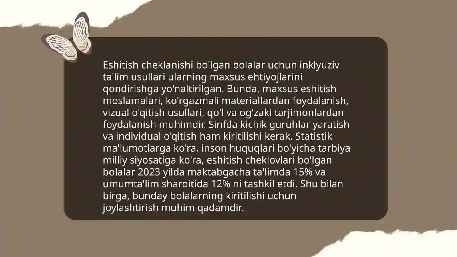 Imkoniyati cheklangan bolalar turlari va ularni inklyuziv ta'limga jalb etish 4
