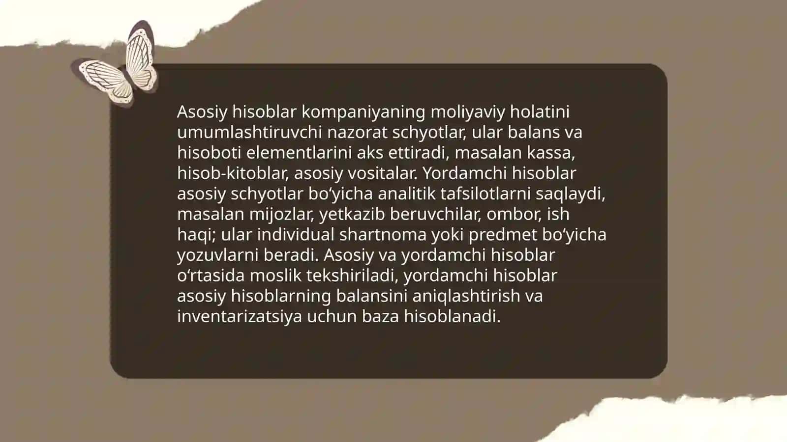 Buxgalteriya hisobi schyotlari tizimi haqida tushuncha 4