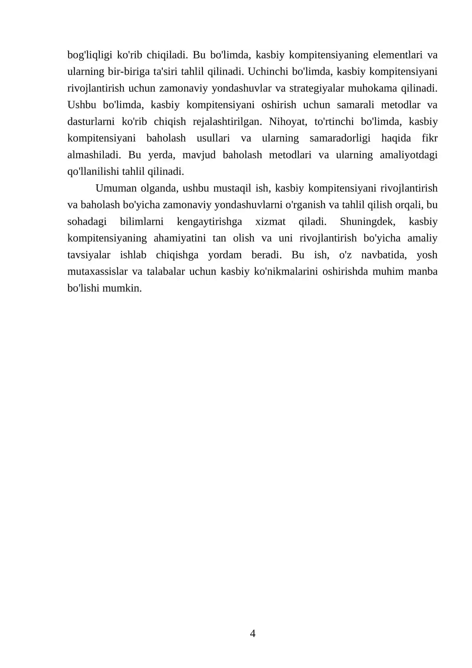 Kasbiy kompitensiya va unga nisbatan yondashuvlar 4
