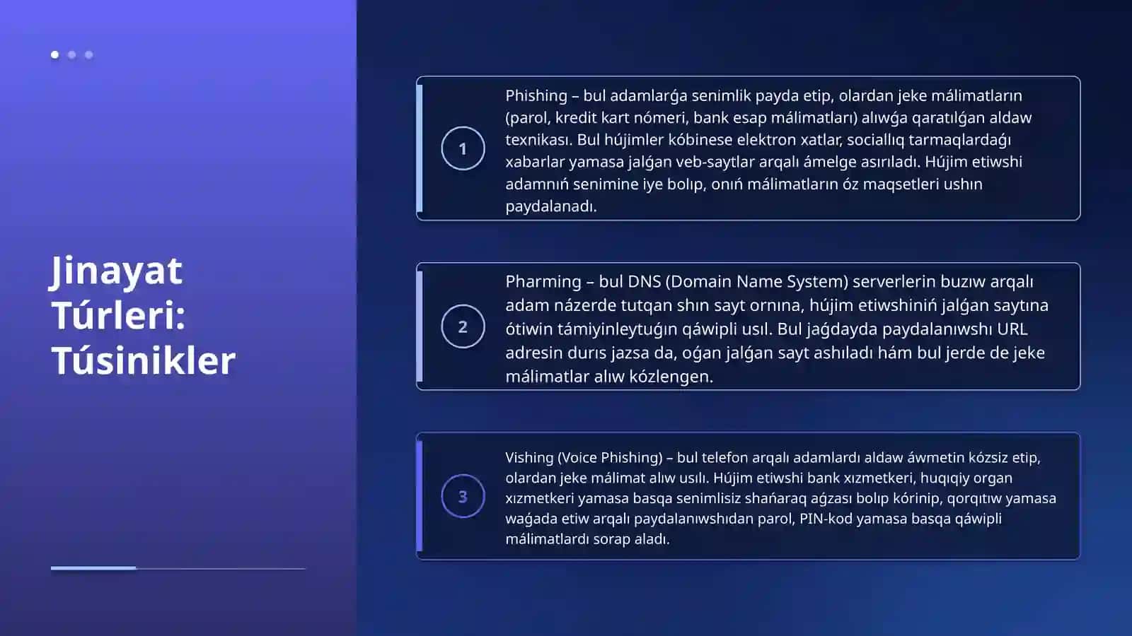 Phishing, Pharming, Vishing, Trojan, Worm, Spyware, Rootkit, Adware, Ransomware va qavfsizlikni ta'minlash 4