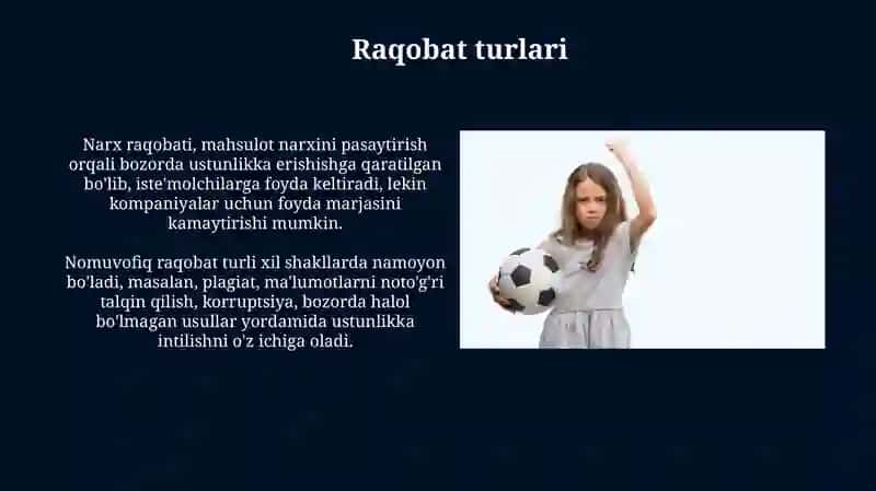 Raqobat va Raqobatbardoshlik 4