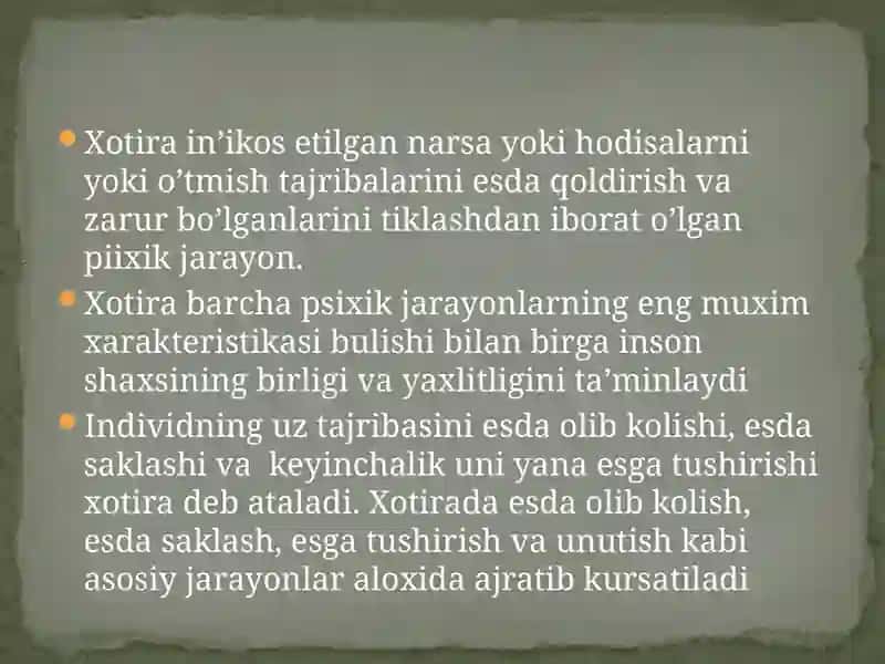 Xotiraning inson hayotidagi axamyati 4