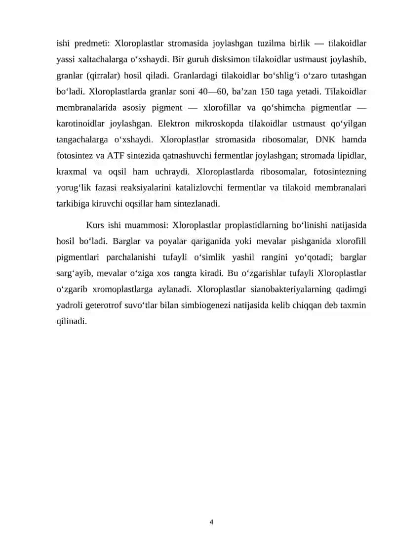 PLASTIDALAR,ULARNING TIPLARI VA TUZILISHI 4