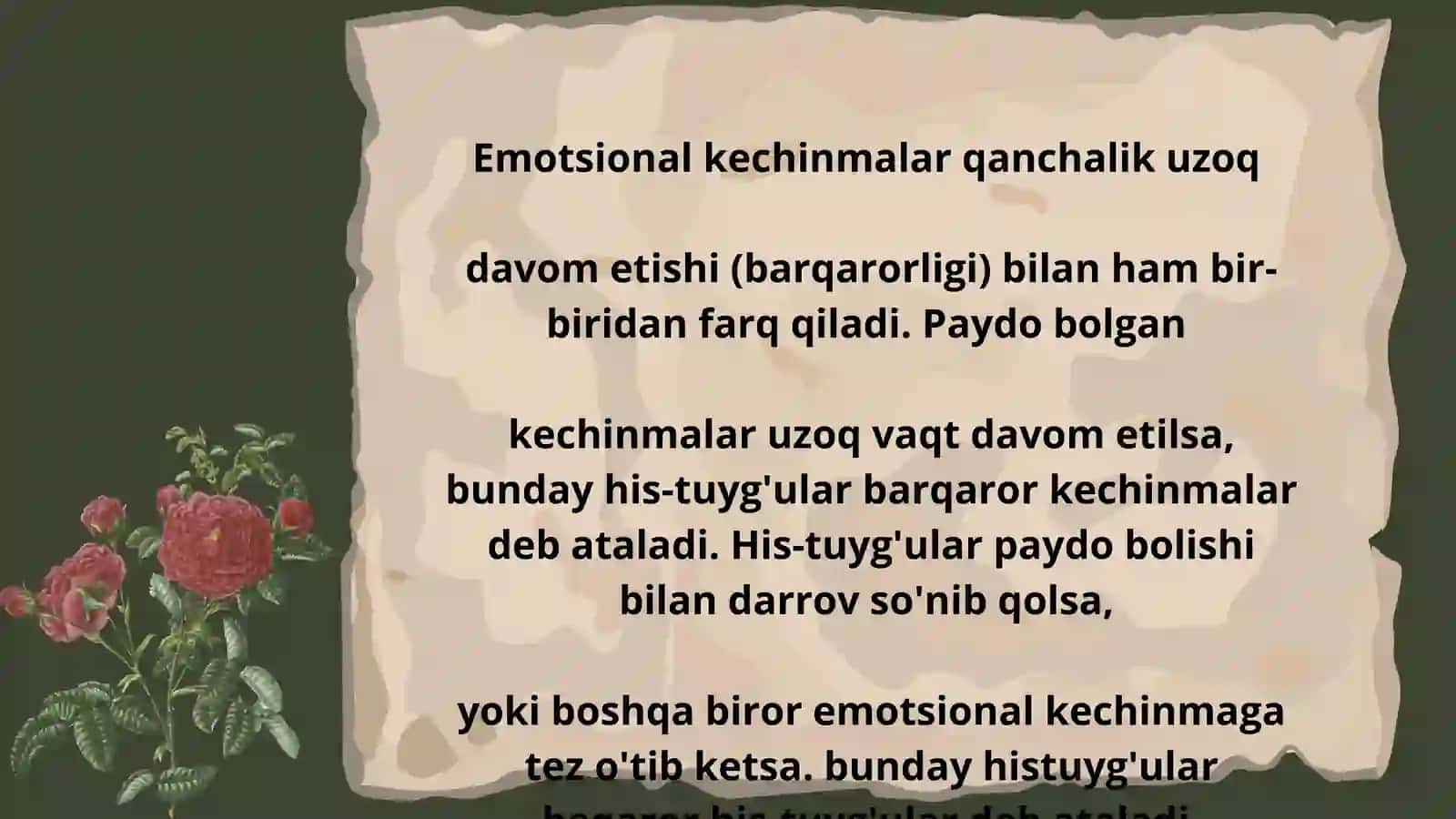 Iroda, his- tuygʻular oʻrtasdagi bogʻliqlik, hissiyotni nazorat qilish va irodaviy sifatlarni shakllantirish mexanizmi 4
