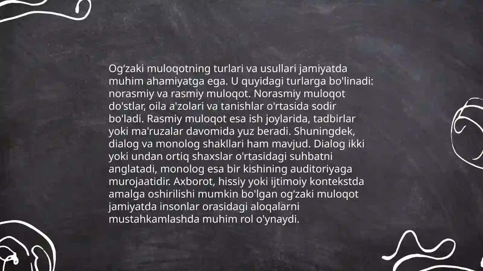 Ogʻzaki muloqot 4