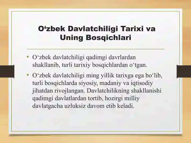 O'zbekiston Mustaqillik G'oyalarining Tarixiy Asoslari 4