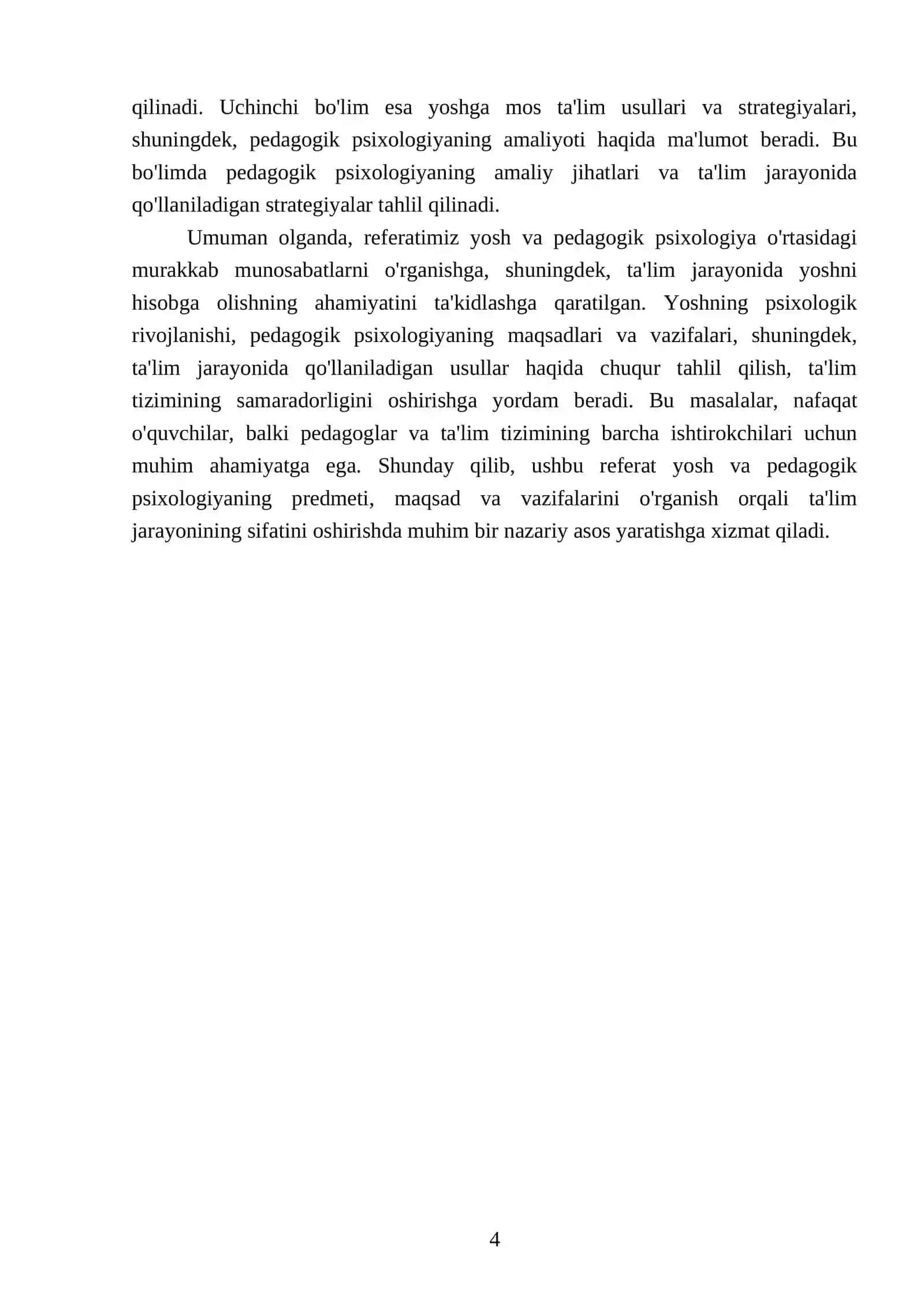 Yosh va pedagogik psixologiyaning predmeti, maqsad va vazifalari 4