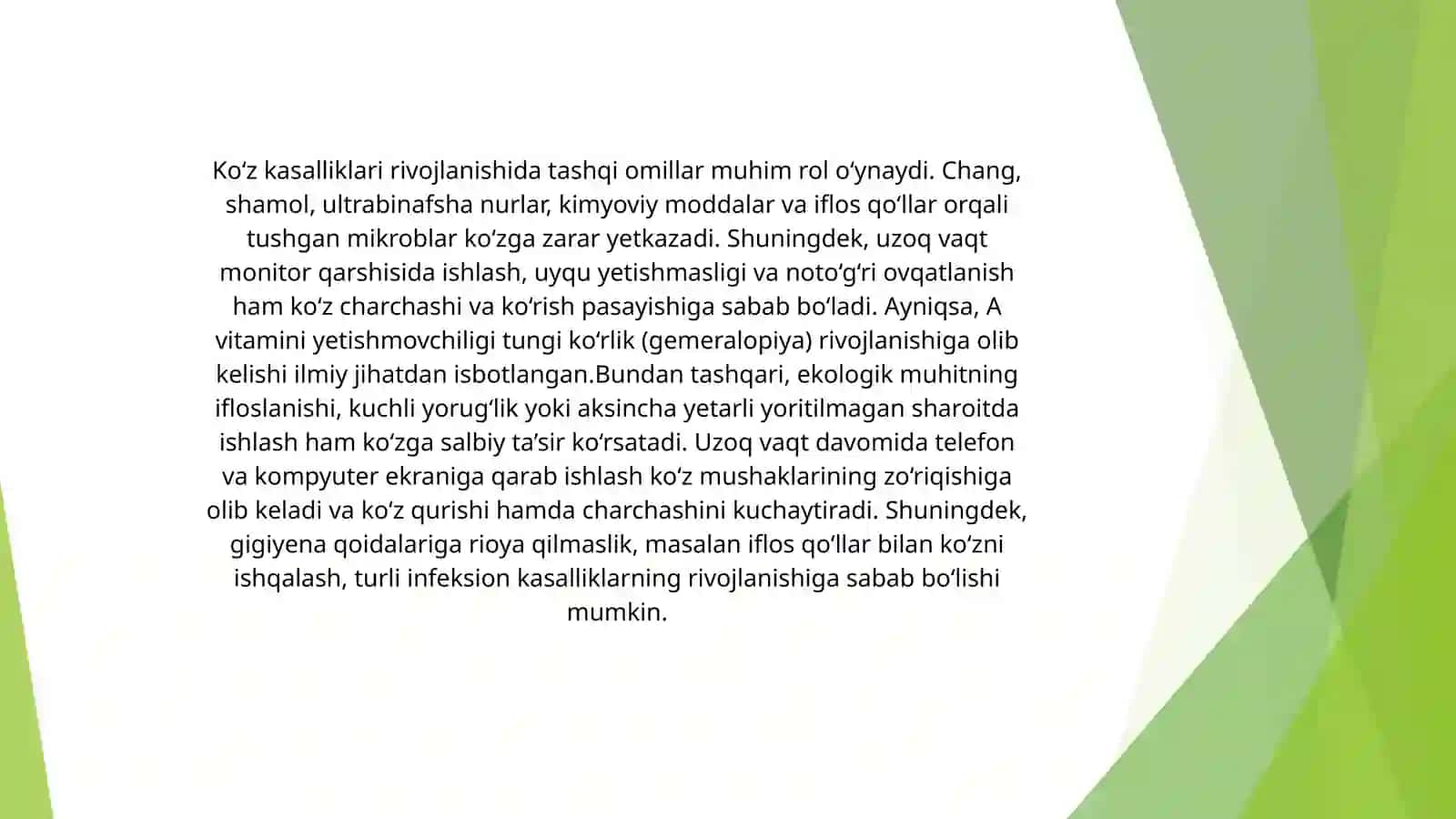 Dorivor o‘simliklar va ularning ko'z kasalliklari ustida zarari 4