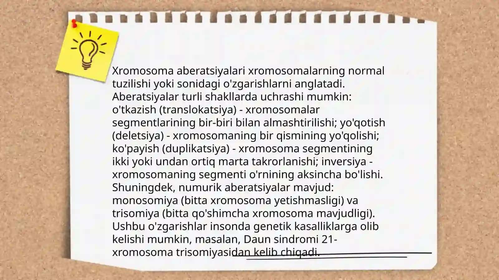 Xromosoma abberatsiyalari yoki qayta tuzilishlari 4