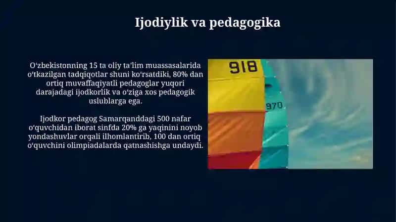 Pedagogik faoliyatning psixologik xususiyatlari 4