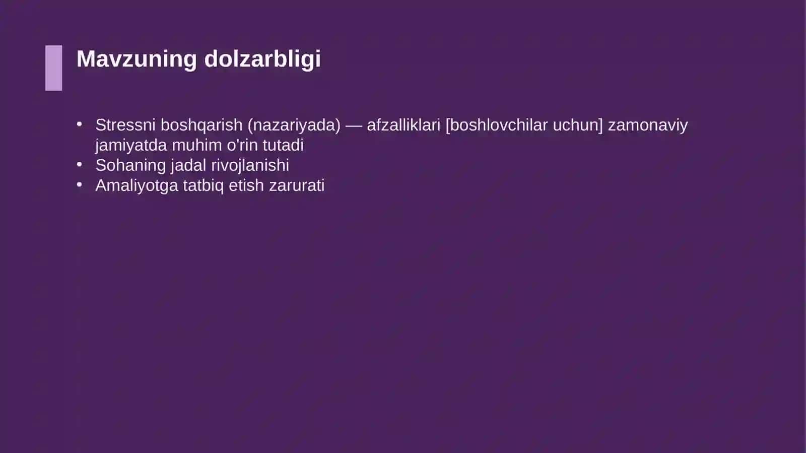Stressni boshqarish (nazariyada) — afzalliklari [boshlovchilar uchun] 4