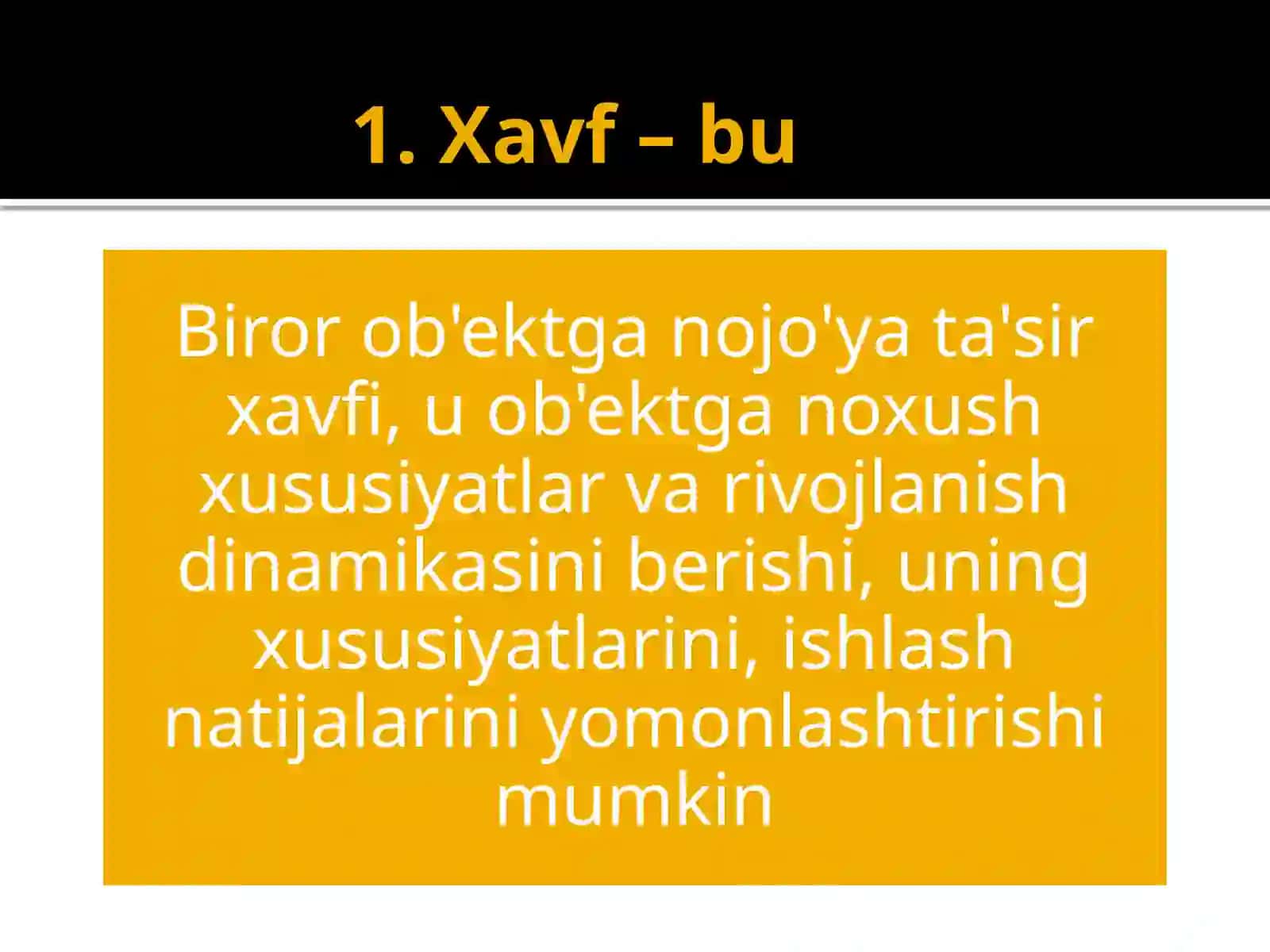 Xavf-xatarlar va favqulodda vaziyatlar tasnifi 4