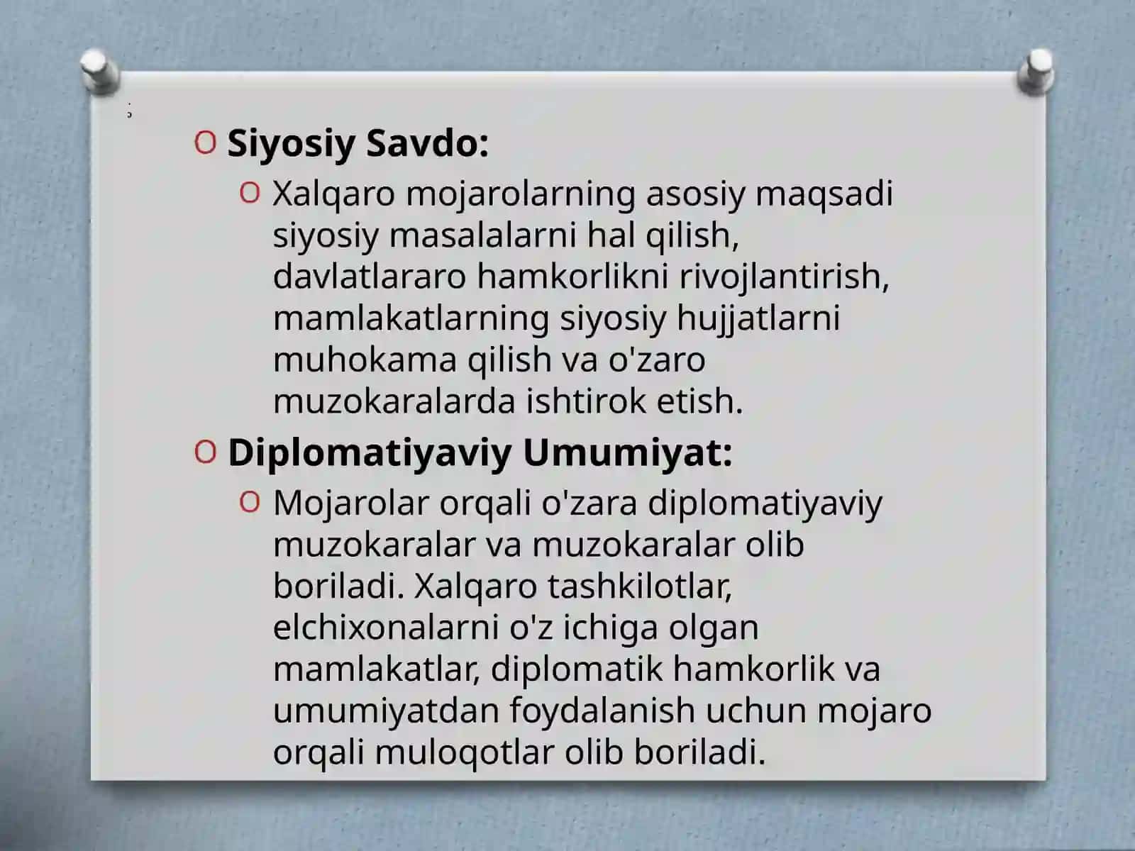 Xalqaro mojarolarni tadqiq qilish va bartaraf etishning nazariy asoslari. 4