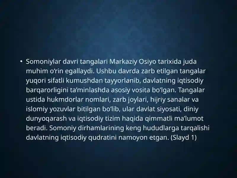 Somoniylar davri tangalari 4