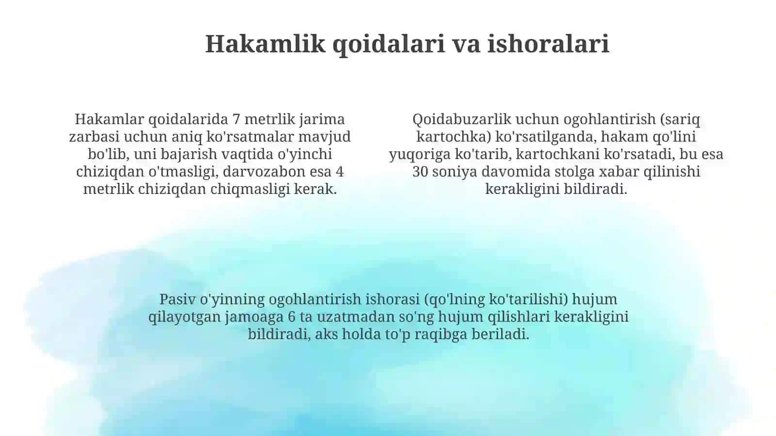Gandboll oyinida musobaqalar otkazish va hakamlik qilish 4