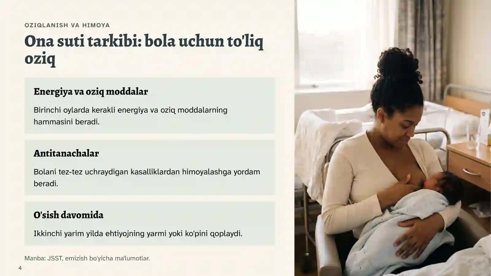 Ko'krak suti bilan emizish: ona va bola salomatligi poydevori 4
