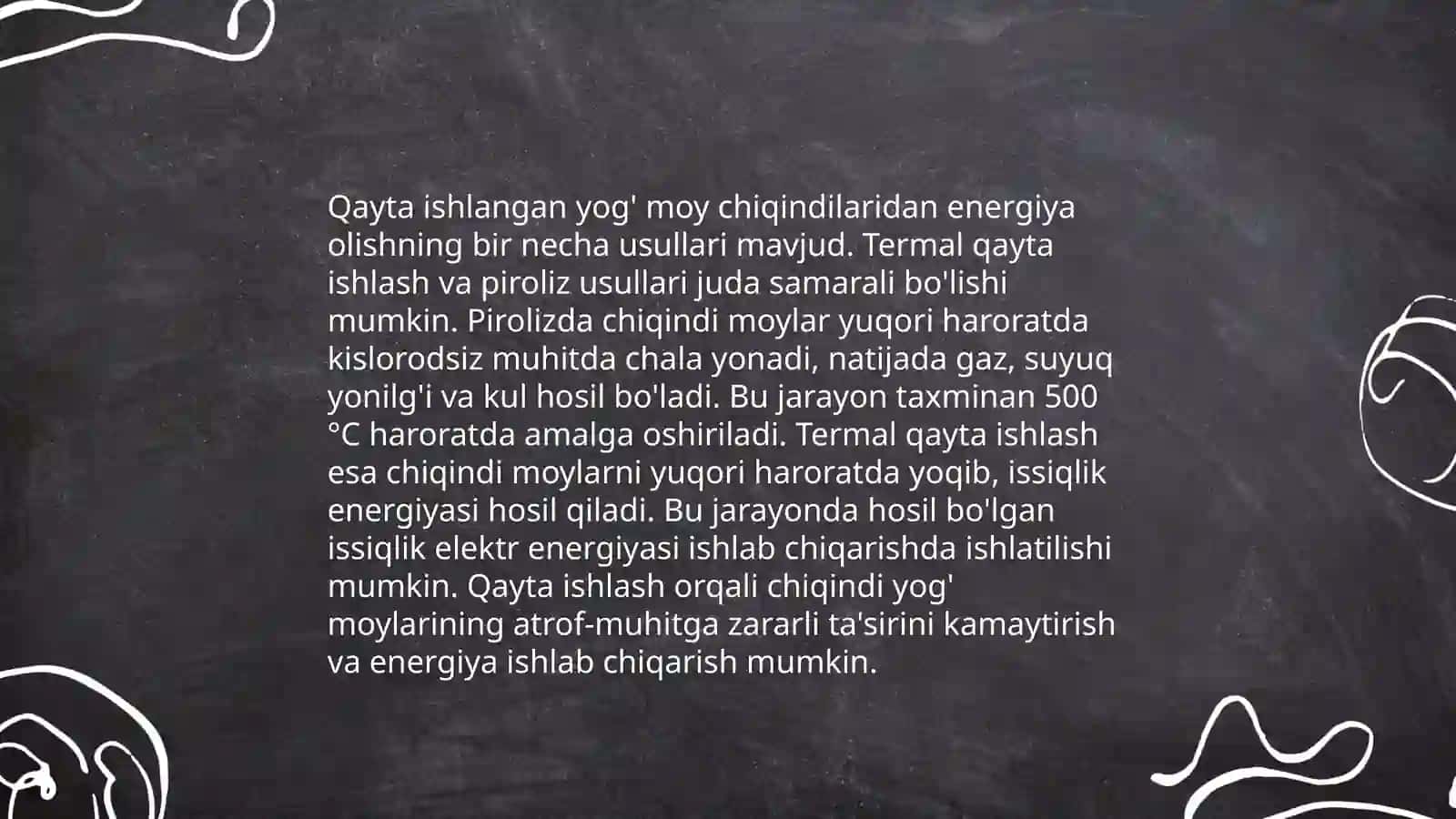 Yog' moy sanoatining ikkilamchi resurslardan foydalanish 4