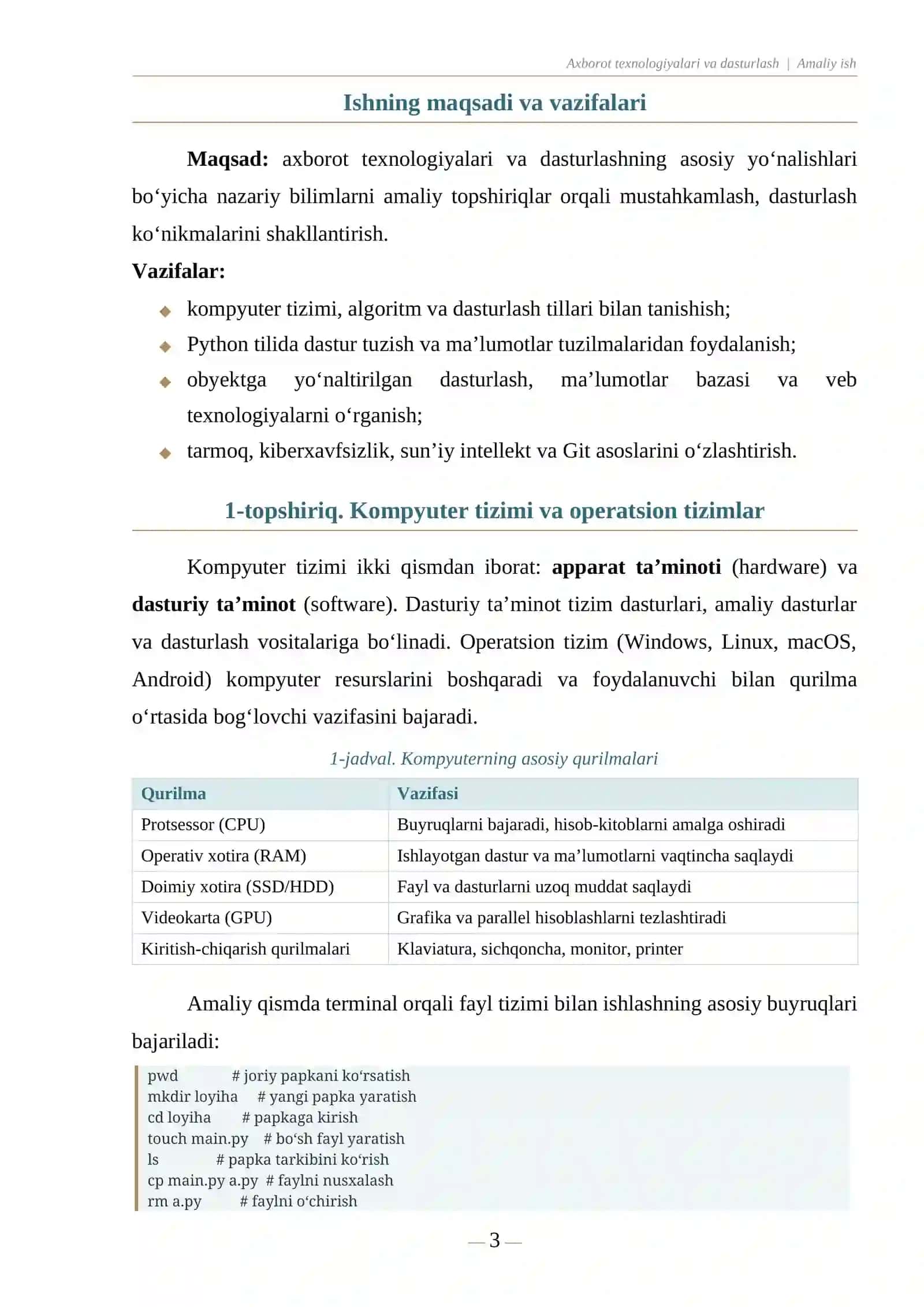 Axborot texnologiyalari va dasturlash 4
