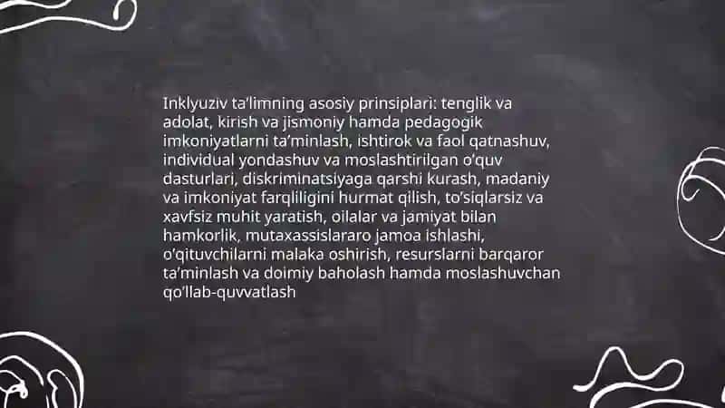 Inklyuziv taʼlimning mohiyati va asosiy qoidalari 4