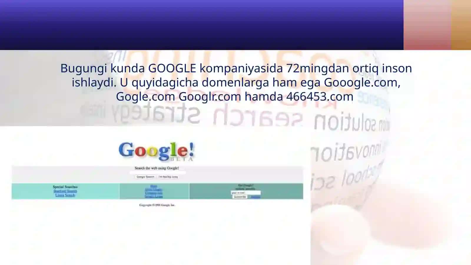 Google Kompaniyasi Tarixi 4