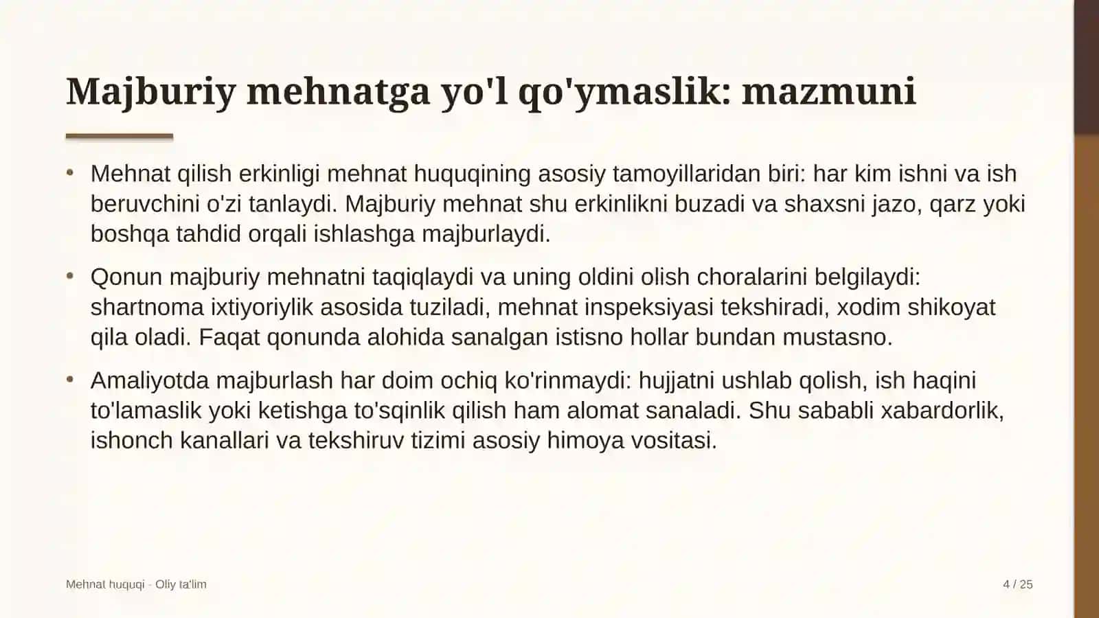 tuyachilikda majburiy mehnatga yo'l qo'ymaslik 2213 4