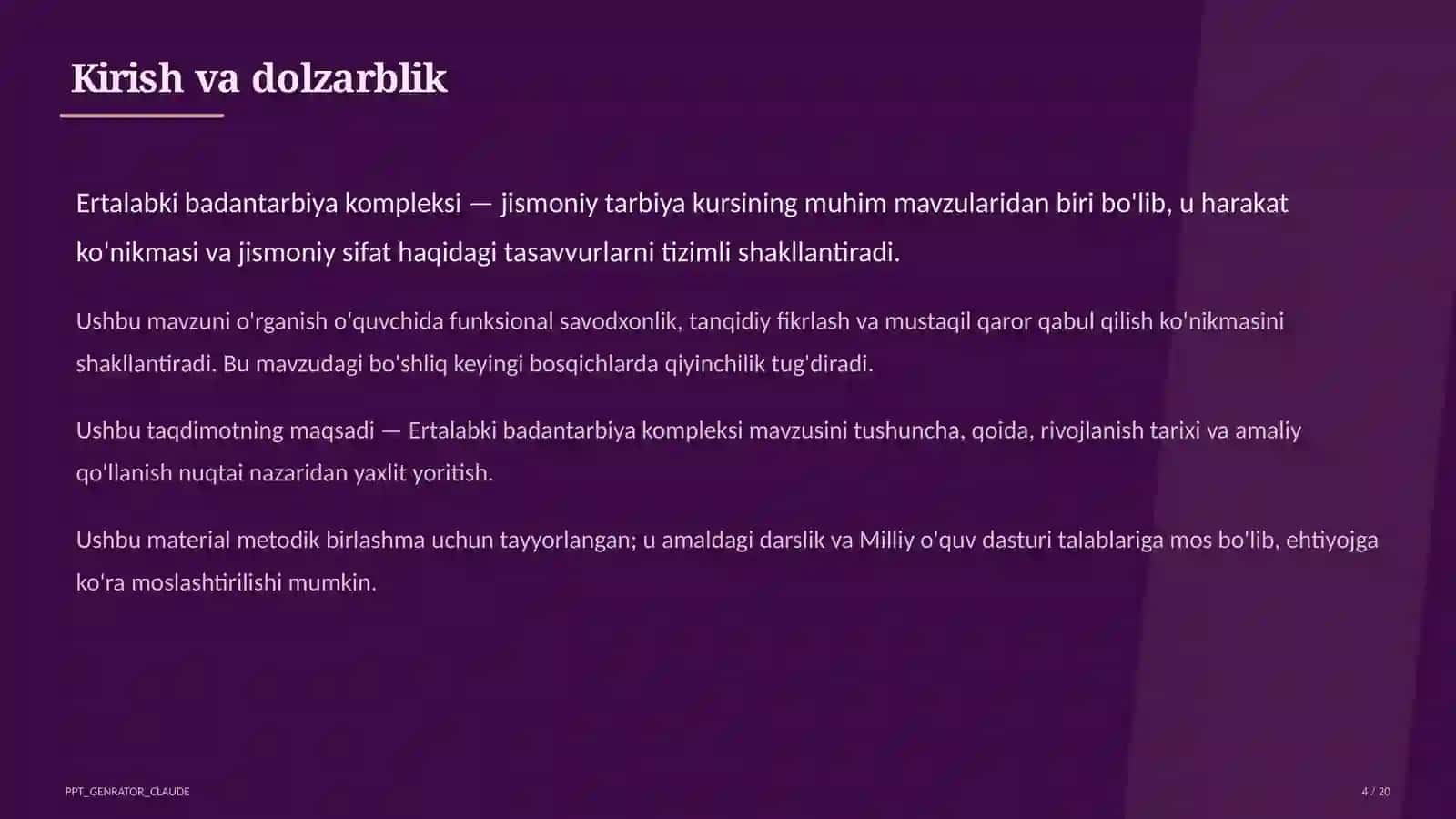 Ertalabki badantarbiya kompleksi (1-sinf) 4
