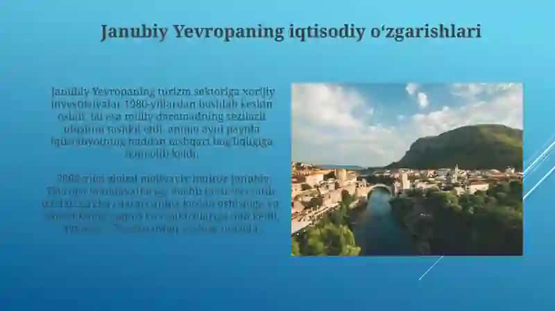 Janubiy Yevropaning 20-asr oxiri va 21-asr boshlari: Iqtisodiy taraqqiyot va muammolar 4