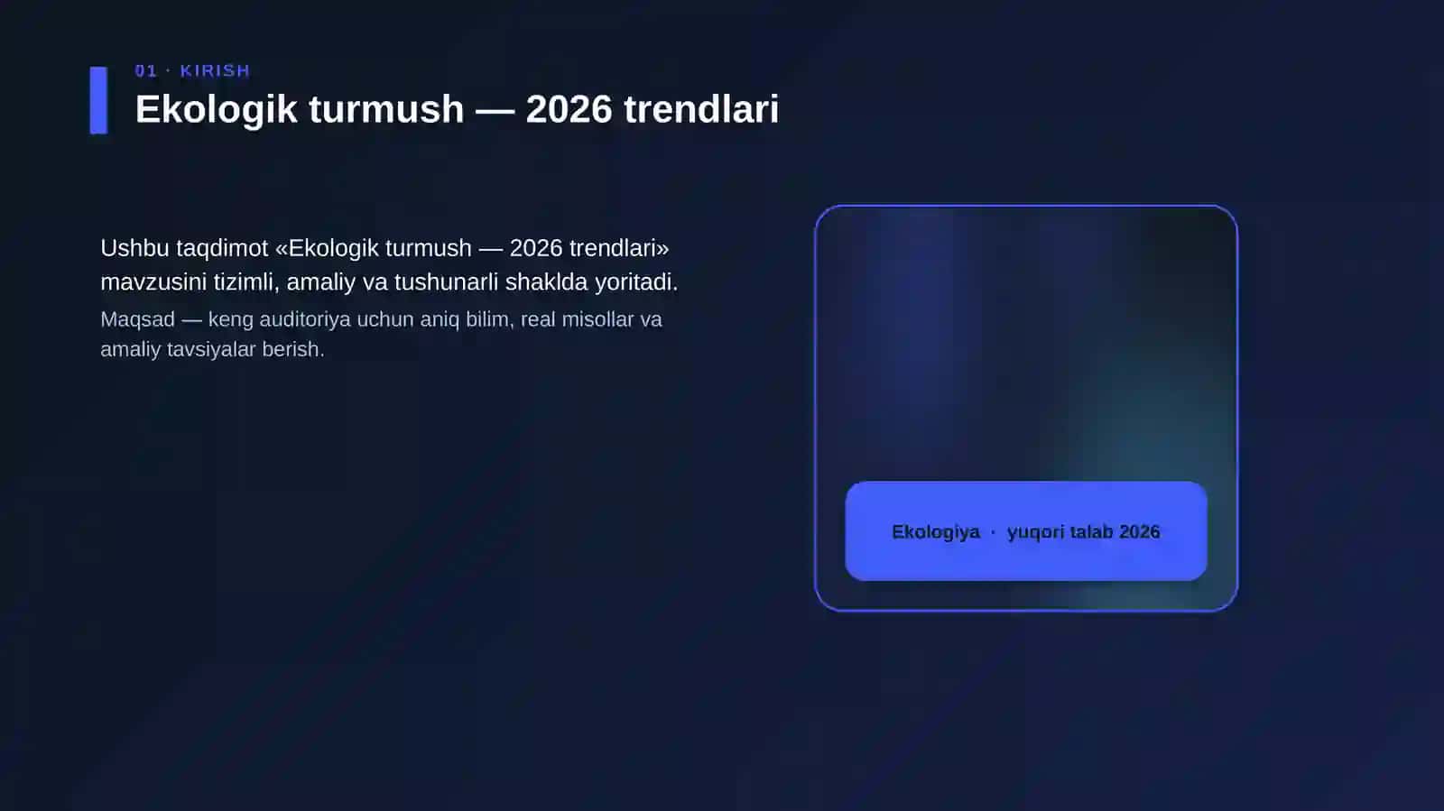 Ekologik turmush — 2026 trendlari 4