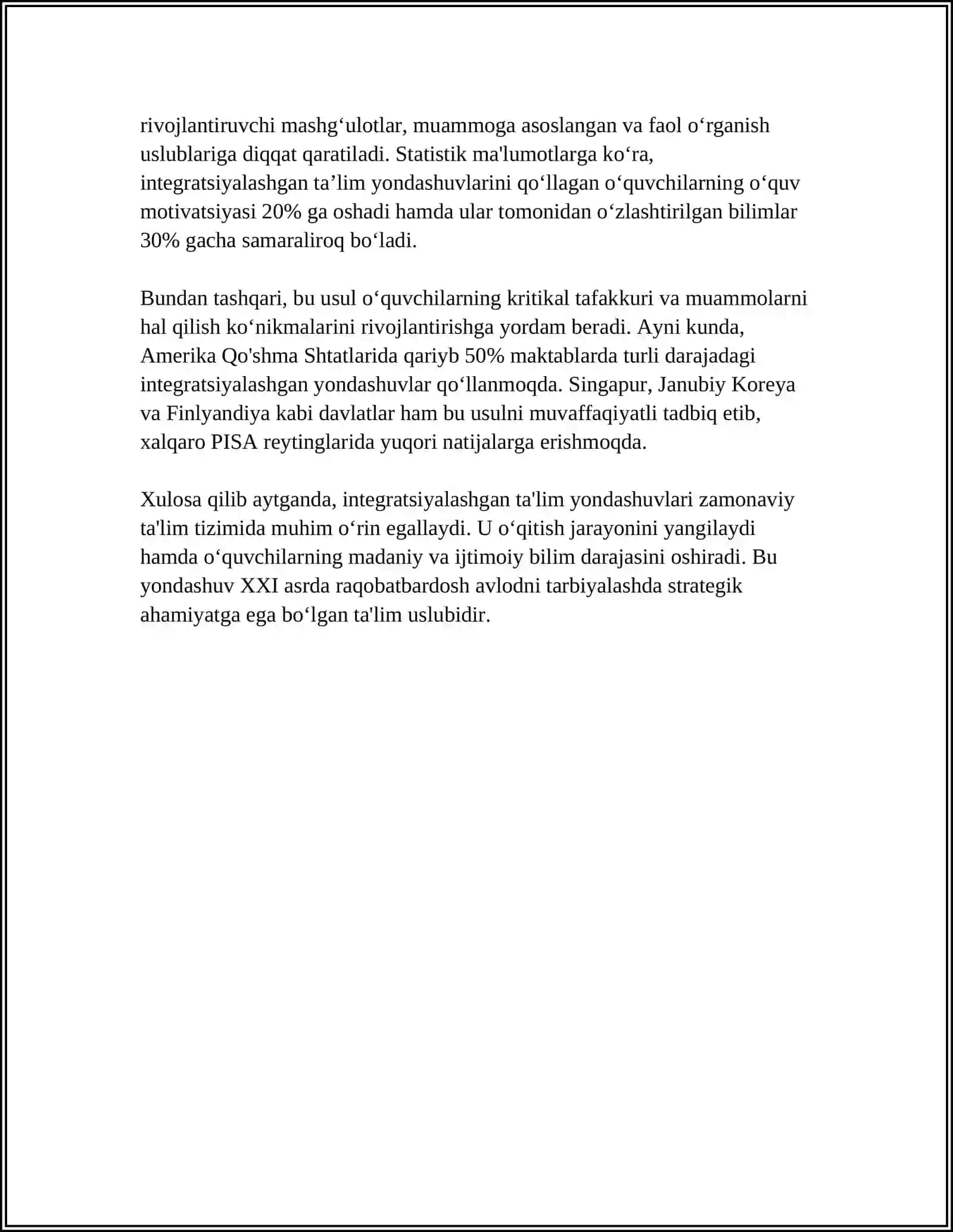 IMKONIYATI CHEKLANGAN BOLALARNI UMUMTALIM MAKTABLARIDA O‘QITISHDA KONSEPTUAL TALABLAR 4