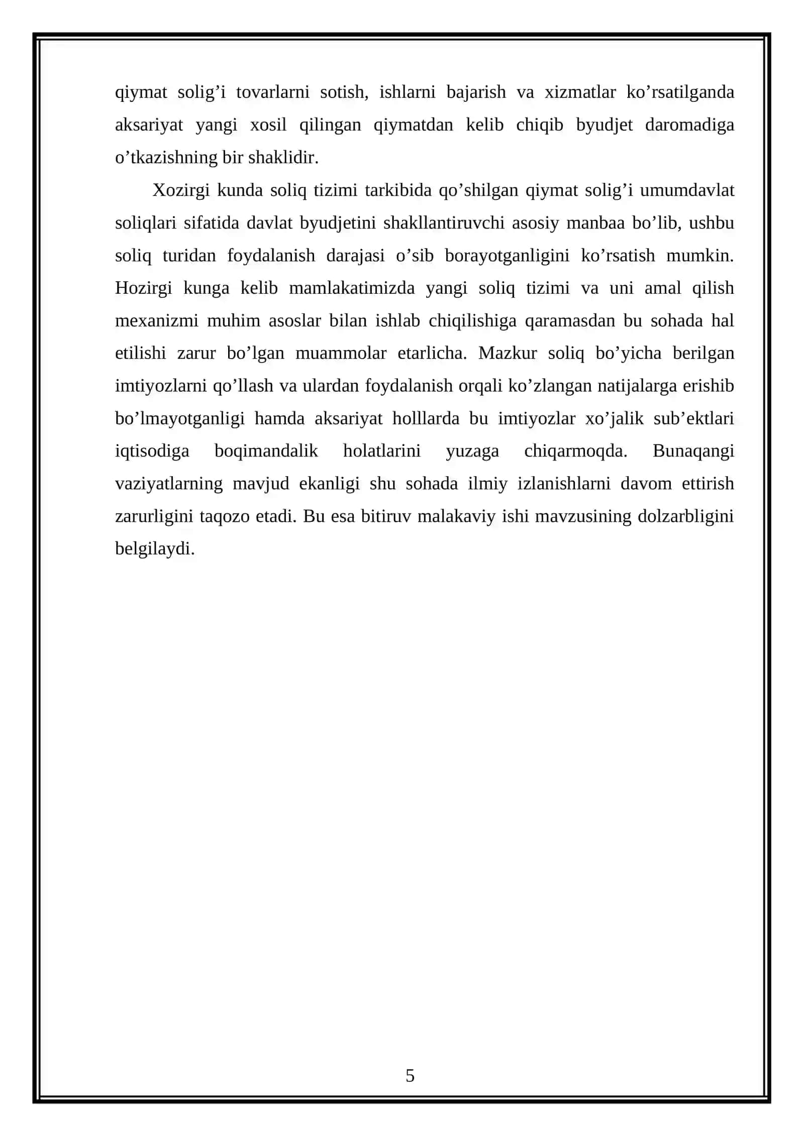 O'zbekiston Respublikasi hududiga import qilinadigan tovarlarga nisbatan qo'shilgan qiymat solig'i 4