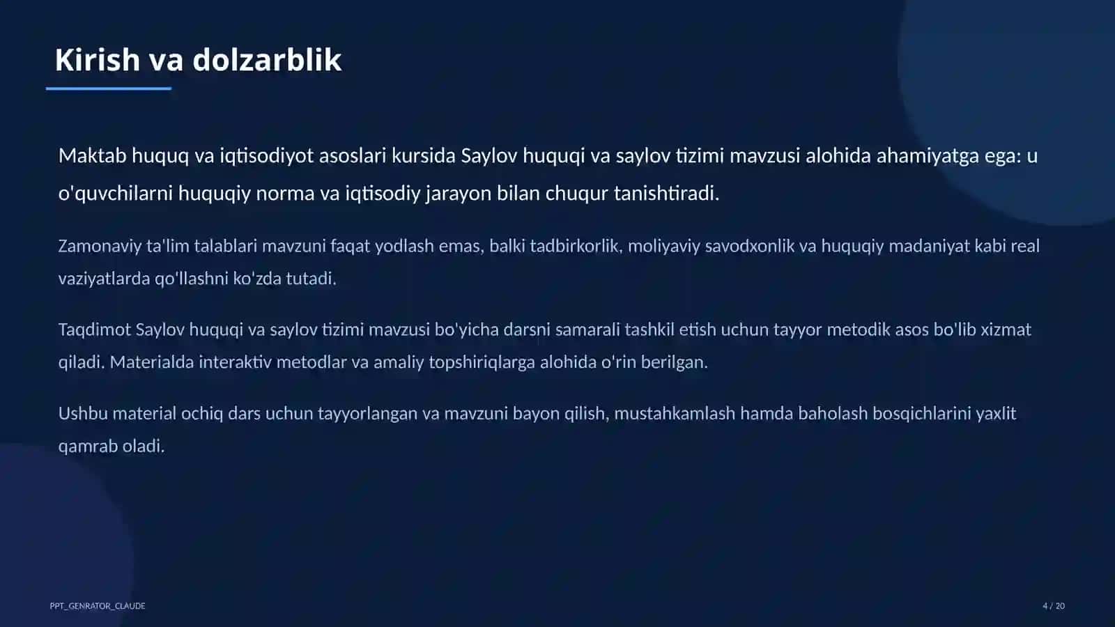 Saylov huquqi va saylov tizimi (10-sinf) 4