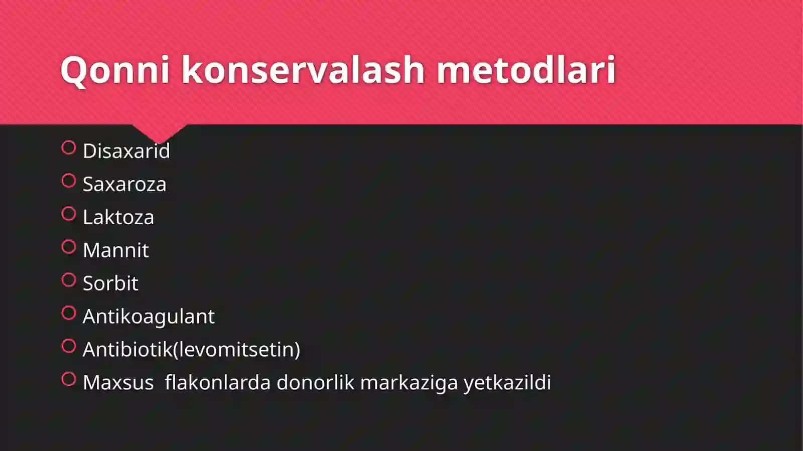Qonnikonservalash, saqlash va qo'llash usullari 4