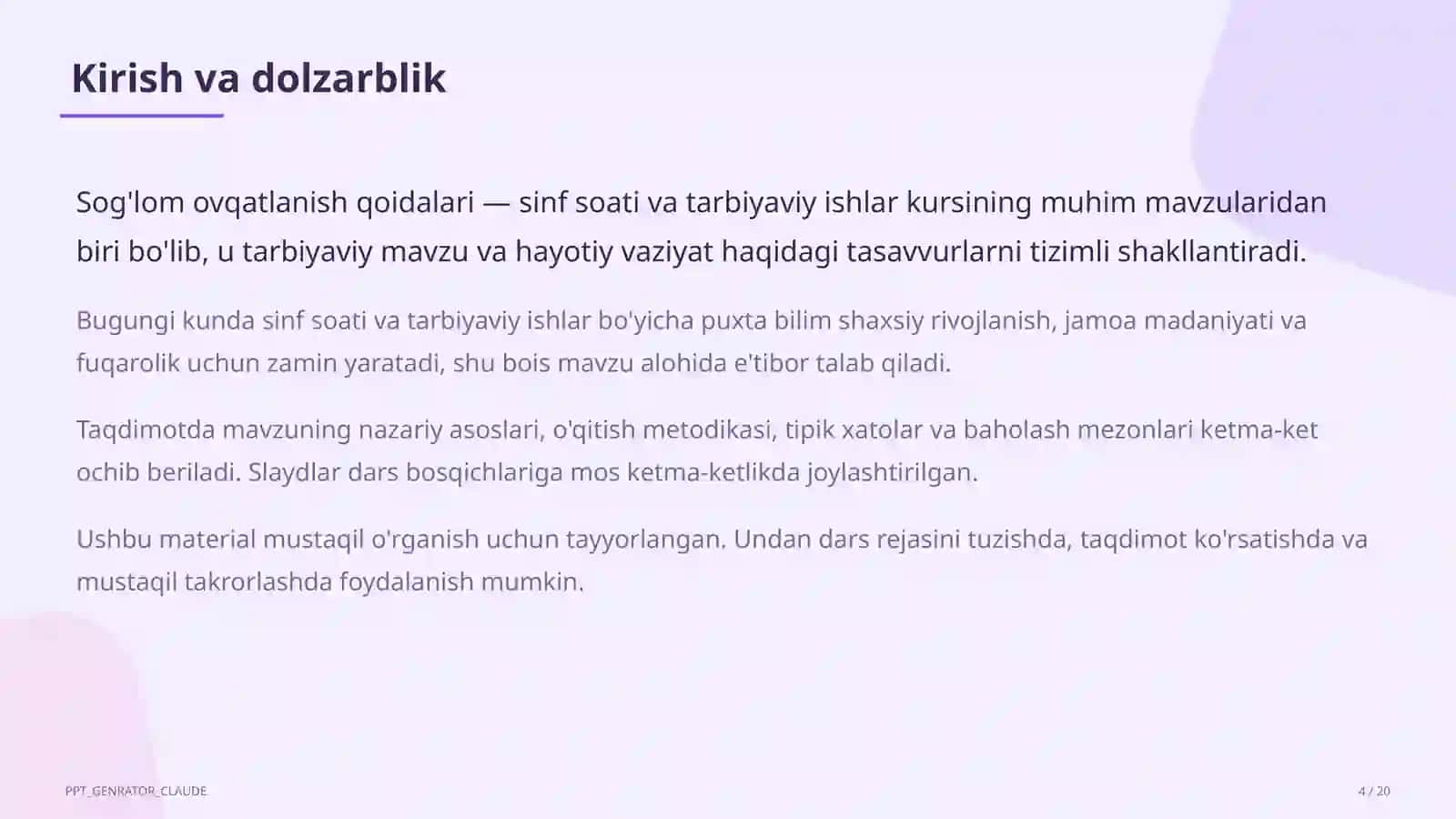 Sog'lom ovqatlanish qoidalari 4