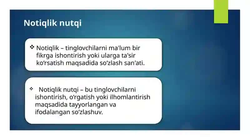 NOTIQLIK NUTQI VA OCHIQ PODIUM 4