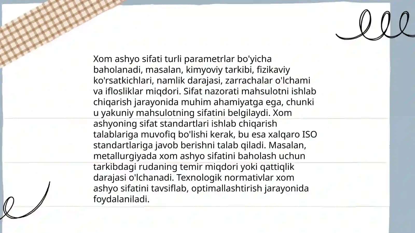 Mahsulot sifati koʻrsatkichlari 4
