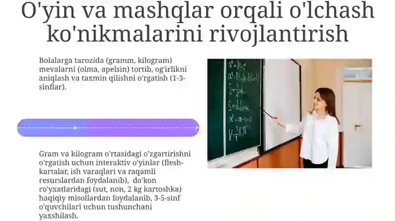 Boshlangʻich sinflarda massa birliklarini oʻrgatish metodikasi 4