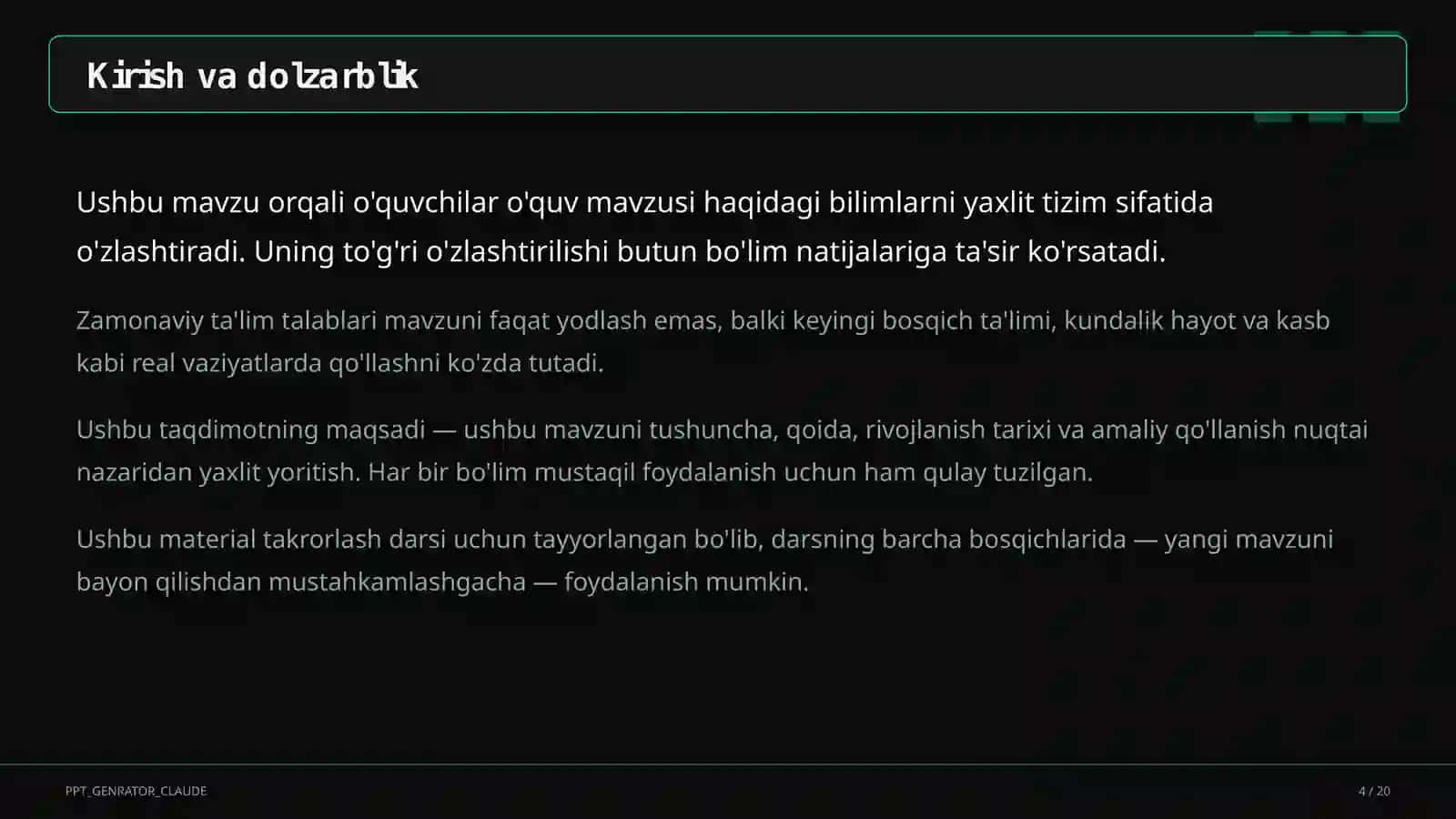 Geografiya 11-sinfgacha: o'lkashunoslik loyihalari va xarita bilan ishlash 4