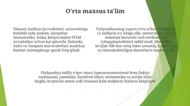 Finlandiya ta'lim tizimi 4