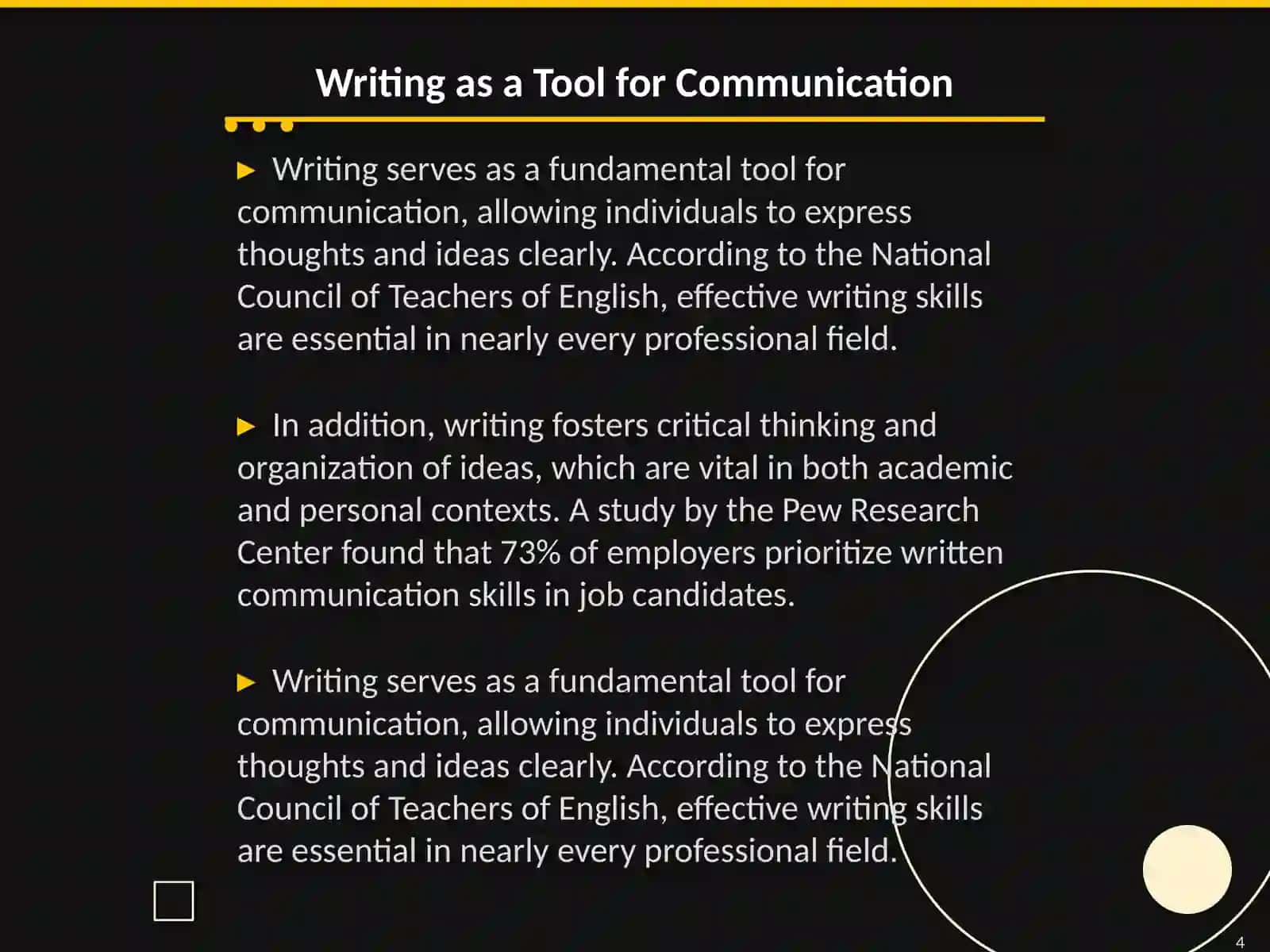 Reading and writing 4