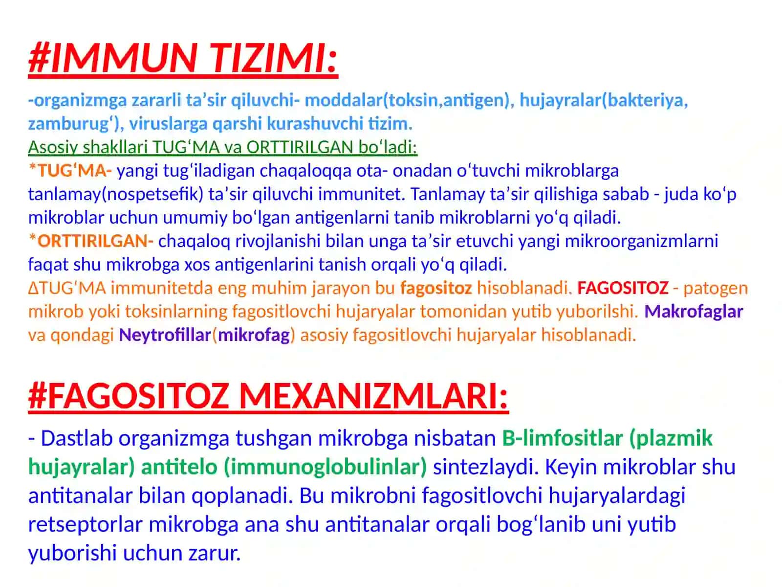 IMMUN VA LIMFA-RETIKULAR TIZIM BIOKIMYOSI 4